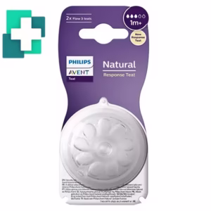 AVENT Tétine Natural 1M + Débit Lent