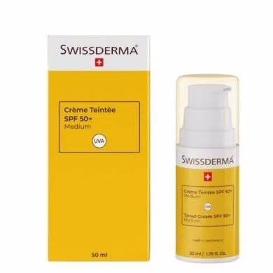 SWISSDERMA Crème Solaire Teintée Medium