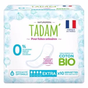 TADAM Serviettes Extra Pour Fuites Urinaires Coton Bio