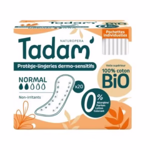 TADAM SERVIETTES DERMO-SENSITIVES Normal Coton Bio