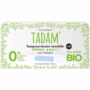 TADAM TAMPONS DERMO-SENSITIFS Normal Coton Bio