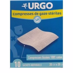 URGO Compresses De Gaze Stériles 20 cm x 20 cm