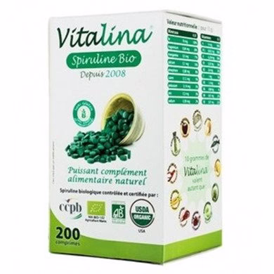 VITALINA Spiruline Bio 200 Comprimés