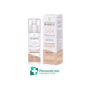 BIARRITZ ALGA MARIS Crème Solaire Visage Teintée Ivoire SPF 50 Bio