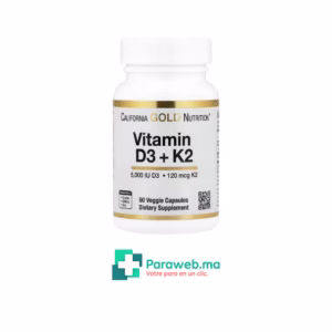 California Gold Nutrition Vitamine D3 et K2