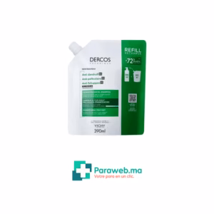 VICHY DERCOS Éco-Recharge Shampooing Anti-Pelliculaire Cheveux Gras 390 ML